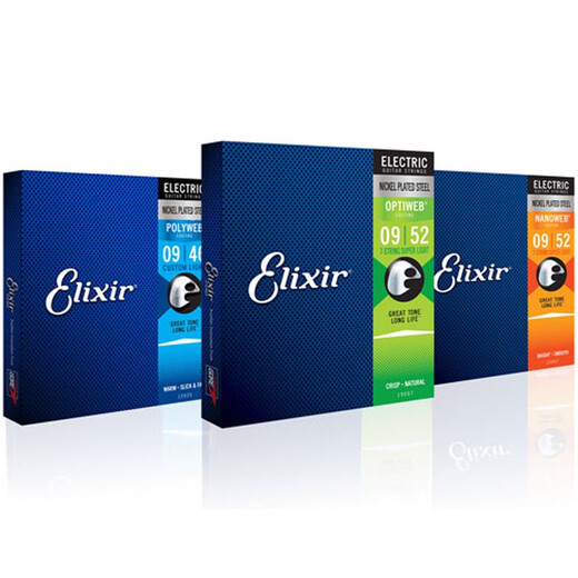 Elixir Anti-Rust revêtement de guitare électrique String Nanoweweb 10-46 12052 12002 19052 10-46 Insensibilité à l'insensibilité + Single 1 chaîne