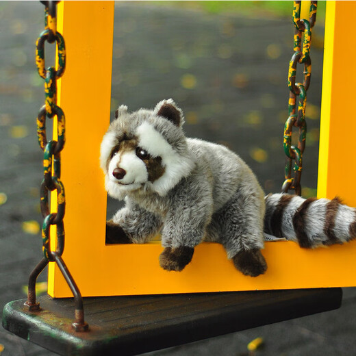 
National Geographic LEOSCO Plush Toy Simulated Wild Animal Doll 6 inches 15cm Gift Raccoon