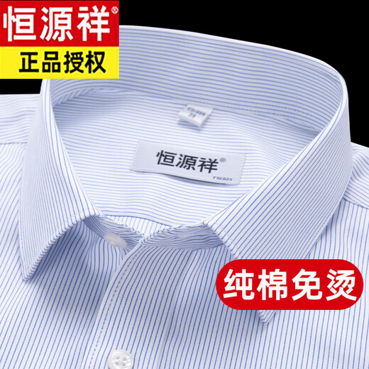 Hengyuanxiang reines Baumwollfreier Eisen-Kurzärmel-Shirt-Hemd Casual Blue Plaid Shirt kurzärmelig M05-6215 Blue Houndstooth 40