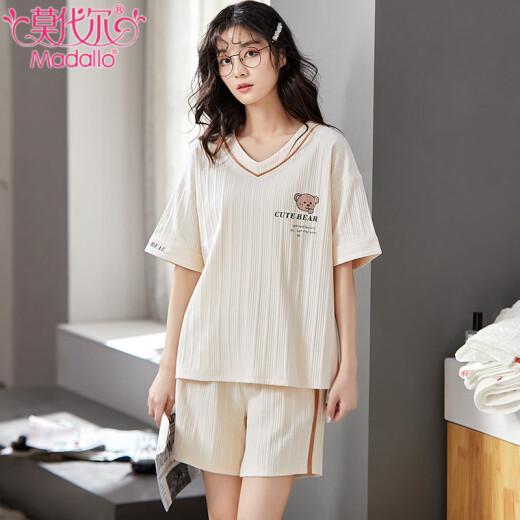 Modal New Pyjamas für Frauen mit kurzärärmischer Baumwolle koreanische Version Schüler süßer und niedlicher Cartoon Lose Lose großer Frauen-Heimkleidung GXT-6636 XL (Empfohlen 110-125 Jin [Jin Equals Equals 0,5 kg])