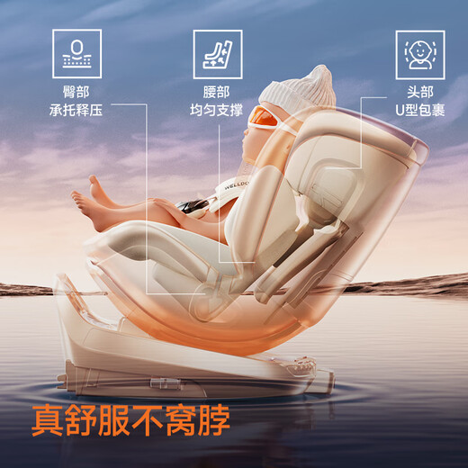 
Welldon Smart To 2PRO+Child Safety Seat 0-4-7 years old iSize baby car APP intelligent ventilation and Internet