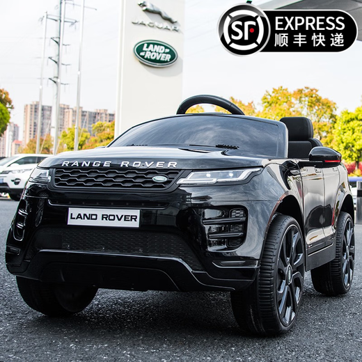 Dake Land Rover children's electric car baby four-wheel off-road charging car child with remote control can sit on the toy car stroller black four-wheel drive + early education + swing + shock absorption + soft tires