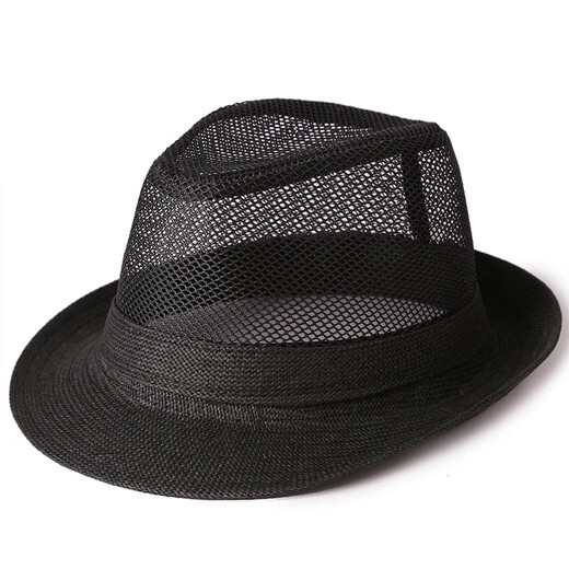Alley hat Men's summer top hat Middle-aged and elderly sun protection sun hat Breathable cool hat Mesh straw hat Daddy sun hat: Deep khaki One size 58CM