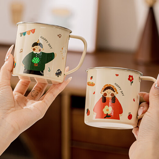 TREEJACK 316L Stainless Steel Children's Cartoon Mark Water Cup Baby's Special Mouthwash Drinking Cup Milk Juice Drink Cup