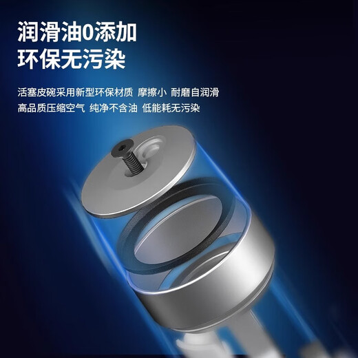 XMSJ无油低音空压机220V小型空气压缩机喷漆木工牙科用打气泵 Q1E-FF-16802/50赠四件套