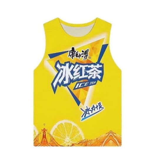 冰红茶衣服大同冰红茶绿茶短袖背心T恤科比球员版劳大耐篮球恶搞 TY4877 均码 140