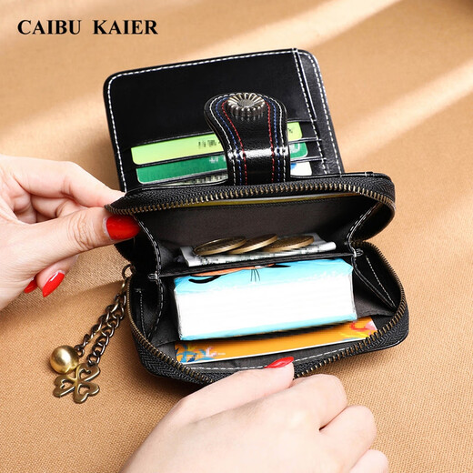 Caibukaier Light Luxury Bag Bolse para mujeres 2025 Nuevo billetera de monedas Bolsa para mujeres Cumpleaños Día de San Valentín Chino Negro Práctico - Sentón práctico y de alta gama para novia y esposa