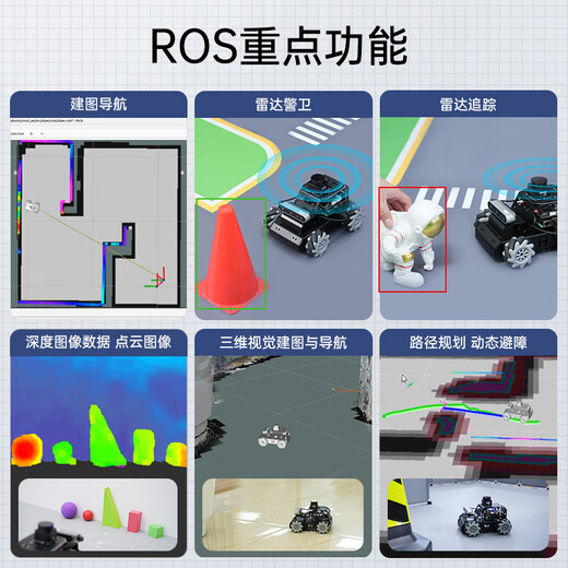 Fantasy AI big model Raspberry Pi 5 car MentorPi Akerman ROS2 intelligent 3D depth vision lidar map construction navigation open source python programming robot MentorPi standard version/Akerman chassis Raspberry Pi 5 (no motherboard and no SD card)