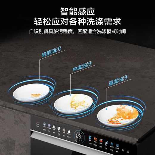 Haier Double-sided Washing W5000Plus National Subsidy 20% Dishwasher Built-in 18 Sets + 3 Large Capacity Six-Star disinfecting UV Double Sterilization EYBW18566JHU1