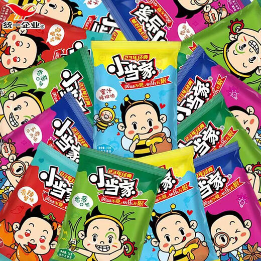 统一小当家干脆面零食方便面干吃面宿舍夜宵充饥怀旧小吃 随机三口味混合 48包*【超划算】