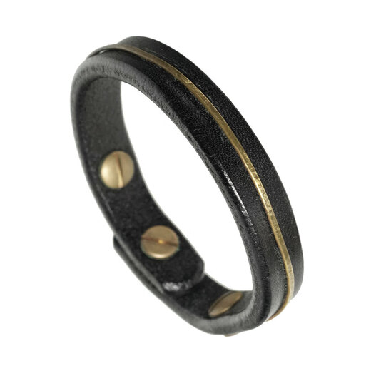 Guran Feiyu Home Original Design Personalized Leather Bracelet Bracelet Women Retro Trendy Versatile Couple Bracelet Bracelet Men Black/Female Size 16