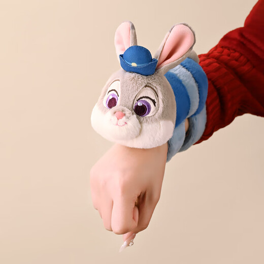 迪士尼（Disney）毛绒玩具手环公仔玩偶儿童生日礼物 疯狂动物城朱迪兔子啪啪圈