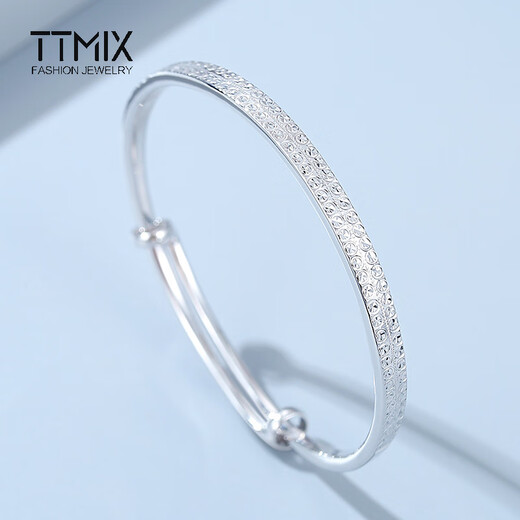 TTMIX imitation diamond pattern platinum bracelet for women pt950 platinum bracelet, round, fashionable and high-end push-pull bracelet, customized deposit, please contact customer service for details