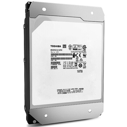 东芝（TOSHIBA）18TB 7200转 垂直式CMR 机械硬盘  512MB SATA接口 氦气机械硬盘 企业级硬盘(MG09ACA18TE)	