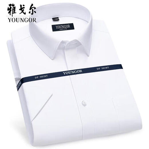 Gy Yager kurzärärmigem Hemd Herren Khmer Business Casual Formal Formal Work Work Plaid White Shirt 6630 38 (Empfohlen 100-125 Jin [Jin entspricht 0,5 kg]))