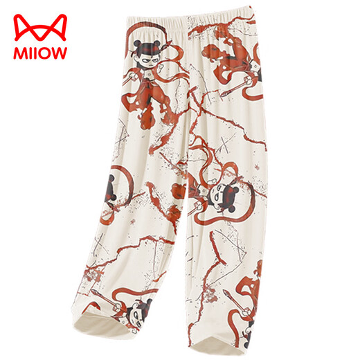 猫人（MiiOW）儿童睡衣小男孩莫代尔薄款夏季男童中大童三件套家居服哪吒春夏天 1M--ST-12347 M 8码(100-110)c