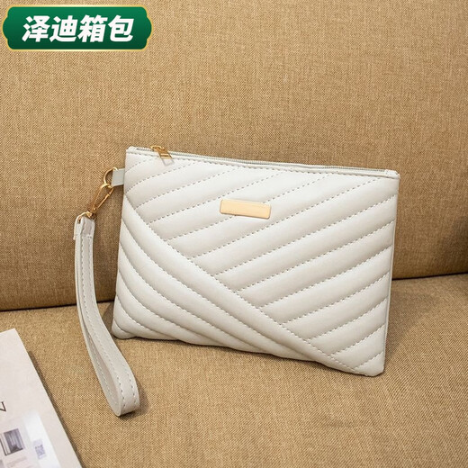 Yunluo Chinese Valentine's Day Embroidered Temperament Large Capacity Niche Clutch Bag Fashion Versatile Trendy High-Looking Women's Wrist Bag White Rich 092 Style