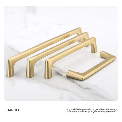 XMSJ Fabricant personnalisé Ventes directes Brosse en laiton doré en laiton Double Hole Armoire de porte Datoir Poignée en cuivre Copper MH6624-160 THE