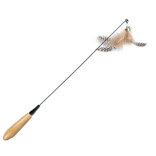 CFA Cat Cat Stick Long Rod Cat Toy Small Flying Insect Feather Replacement Head Bite-resistant Kitten Supplies Cat Self-Happiness (Ready Stock Quick Delivery) - Store Manager Small Profits but Quick Turnover (No Rod/Replacement Head) 1 Replacement Head