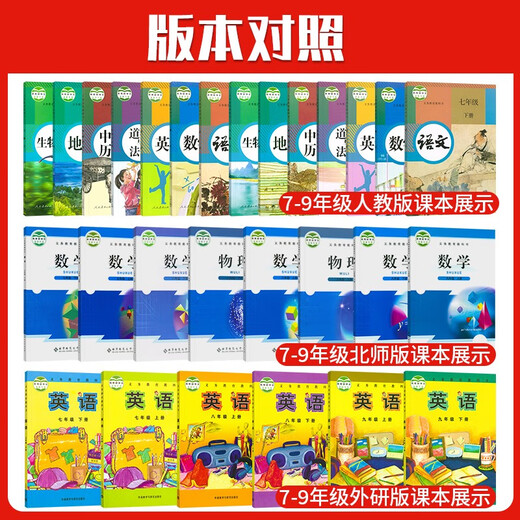 2025五年中考三年模拟七年级年级上册下册试卷测试卷子全套语文数学英语政治历史地理生物物理化学人教版初中一二三五三53中考 人教版 7科七年级语数英政史地 七年级上