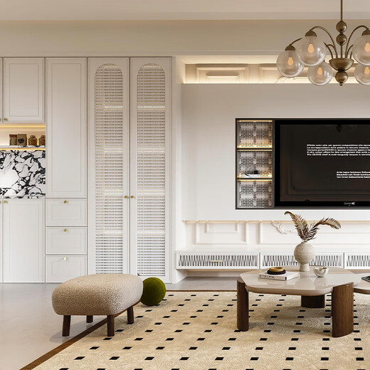 Ofano whole house customized French retro walk-in closet master bedroom wardrobe walk-in wardrobe fully customized white