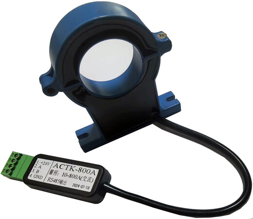 xCTK开口一体式交/直流电流变送器互感器RS485/4-20mA输出 交流电流 4-20mA5A