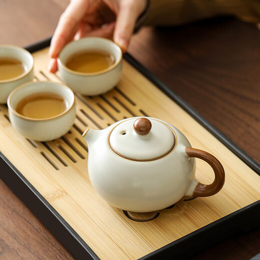 Boyei (BW) Ru Kiln Travel Tea Set Outdoor Portable Tea Kung Fu Tea Set Father's Day Gift Souvenir Yunqi