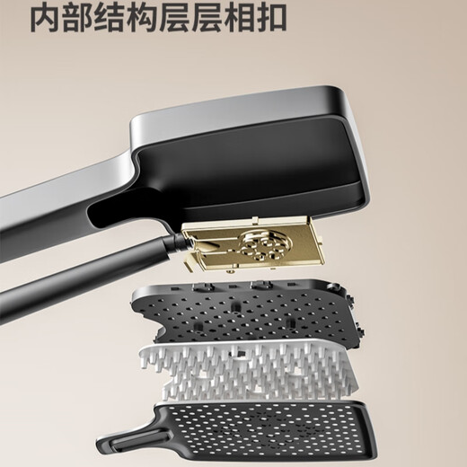 Shower full set of rain shower copper body set constant temperature intelligent digital display supercharged hand nozzle piano key JM-275 gun gray constant temperature version