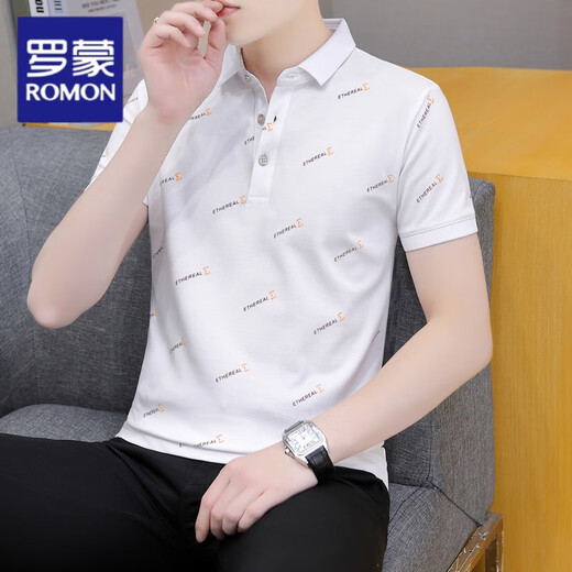 T-shirt à manches courtes Lomon Summer à manches courtes à manches à manches courtes minces minces minces de polo Black Qy679 XL (180)