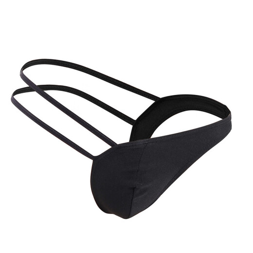 BUFFNY sexy men's underwear single-sided thong hollow T-pants stage performance personalized underwear white one size