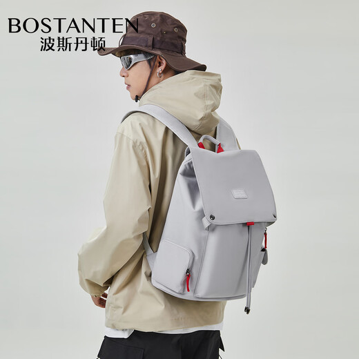 波斯丹顿（BOSTANTEN）男士双肩包男生学生书包潮流背包大容量18吋笔记本电脑包女