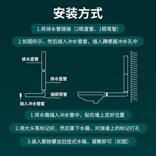 Ermo (EM) toilet household water tank squat toilet bathroom urinal water tank flusher dual-control large impact set recommended by the store manager - classic high-pressure model + spray gun set