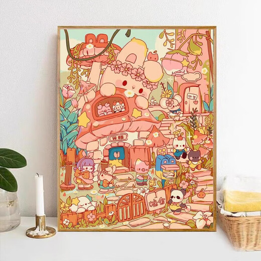 Jiatuling Milk Farm Digital Painting Digital Painting Super Complex 2024 Nouveau dessin animé DIY COURNALLE PEINTURE FOURNIGMENT TREASE BAY BAY