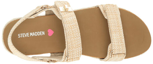 Steve Madden Girls Bigmona Sandals, Raffia, 2 Kids Raffia 2 Kids