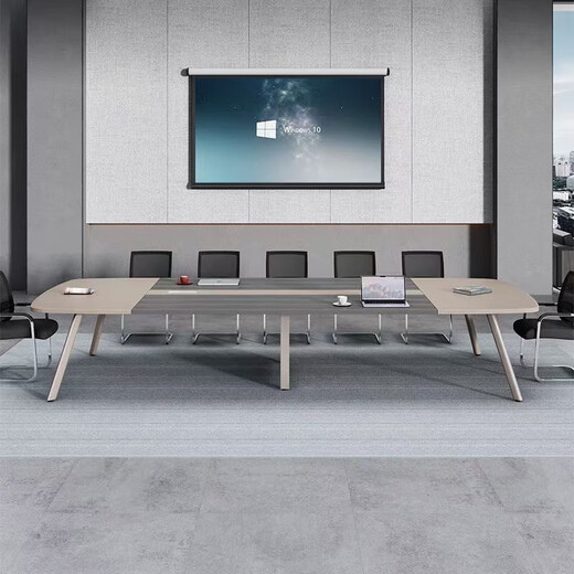 Conference table long table simple modern office negotiation training table large and small conference room table and chair combination 1.8*0.9 meter conference table