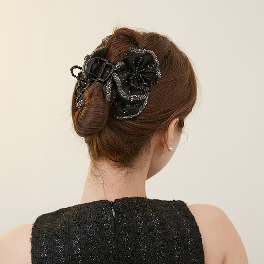 Chimera (CHIMERA) high-end bow hair clip to show hair volume, ponytail clip and shark clip for hair on the back of the head, birthday gift for girls