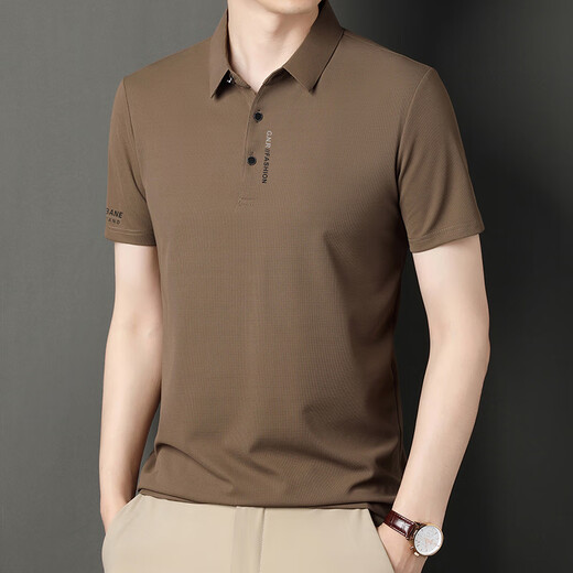 Pierre Cardin T-shirt à manches courtes pour hommes 2025 Été Nouveau glace Polo Collier Collier Couleur décontractée Couleur solide à moitié à manches