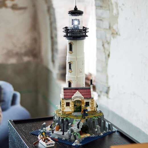 LEGO Lighthouse Architectural Model Series Creative Dificultades Altas dificultades de ensamblaje Annamento de juguete NUEVO LIGHTHOUSE 869 GRANOS EXQUISITO REFORMA