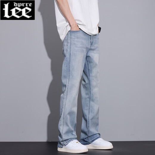 Lee dprre牛仔裤男士2025新款宽松直筒夏季薄款美式潮牌百搭复古休闲裤子男 9901复古蓝 XL
