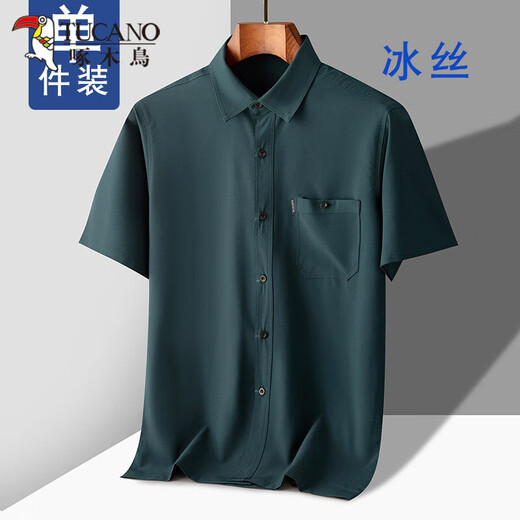 Woodpecker Shirt pour hommes d'âge moyen Summer Moyen d'âge moyen et âgé de glace de glace de glace