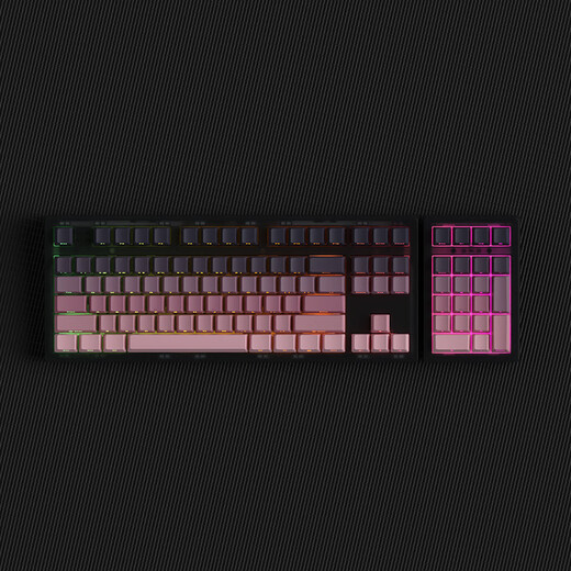 腹灵MK870Pro&MK-Pad 108键黑莓侧刻机械键盘三模黑曜石蓝牙有线无线蓝牙客制化电脑游戏办公 三模黑曜石（含MK-Pad）-黑莓侧刻 悦动红轴