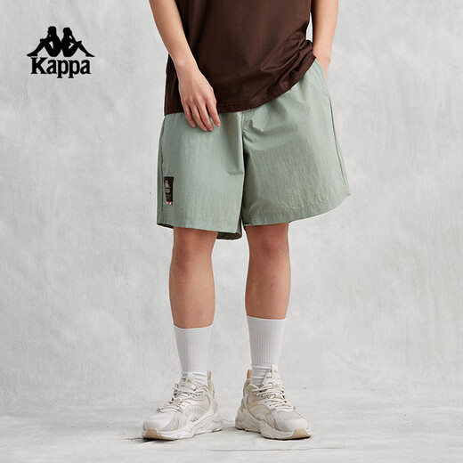 Kappa Kappa back-to-back 2025 new running sports water-repellent shorts American casual five-point pants men chocolate dark brown-6536 S