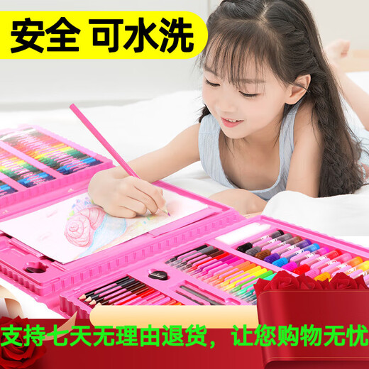 Kakaman Girls Toy Drawing Set Malerei Pinsel 7-14 Jahre Kindermalerei 3-6-10. Geburtstagsgeschenk 10 exquisites Stil 208 Stück Malerei Set