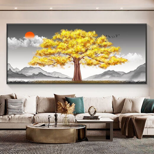 Jileduo Golden Wohnzimmer Hängende Gemälde Modernes Sofa Einfache dekorative Malerei