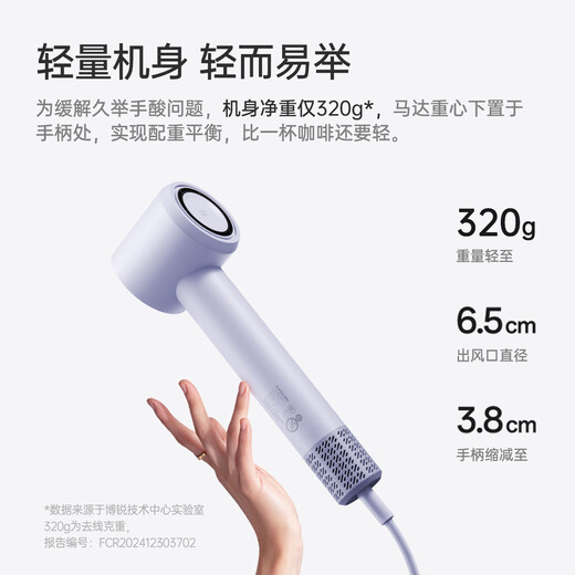 Feike Borui high-speed hair dryer household high-power hair dryer fast drying hair dryer negative ion hair dryer gift for family, girlfriend and girl, high-end gray 110,000 rpm high speed + 200 million negative ions