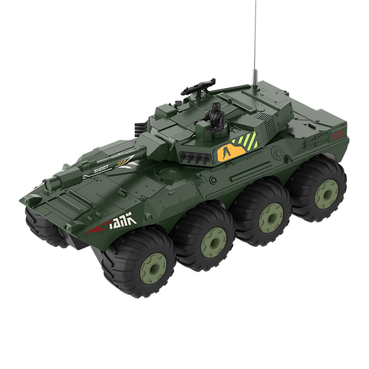 
Yunya remote control car children amphibious eight-wheel off-road vehicle RC four-wheel drift racing electric toy boy gift 8-wheel drive eight-wheel tank [amphibious] military green
