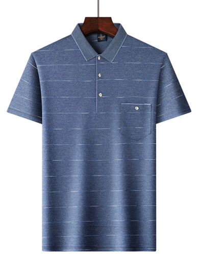 
Lomon dad short-sleeved T-shirt men's summer clothes middle-aged ice silk men's clothing grandfather cotton top middle-aged men's polo shirt 9934 red [65% cotton] M 165/M [115Jin [Jin equals 0.5 kg]]