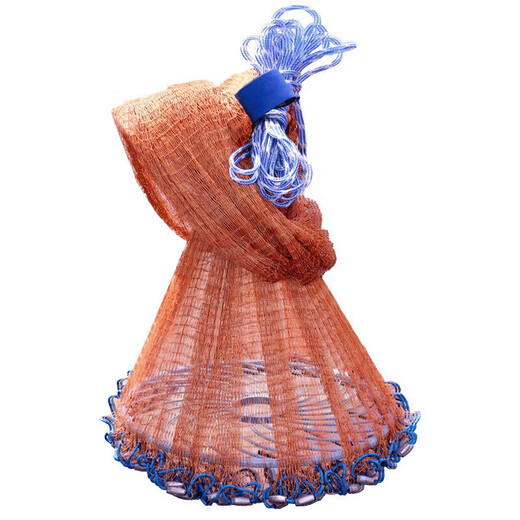 Hengweian hand-thrown net fishing net with weighted weight Frisbee American monofilament line with steel falling spin net Hand-thrown net diameter 6.0 meters * net height 3.0 meters