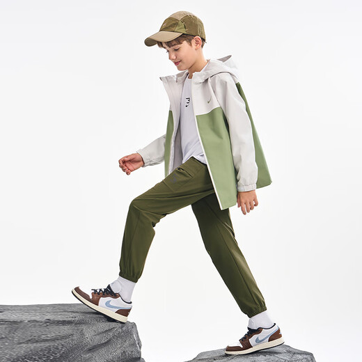 NIKE3BRAND Nike Children's Clothing Boys and Girls Hooded Jacket 2025 Spring Outdoor Casual Children's Clothing
