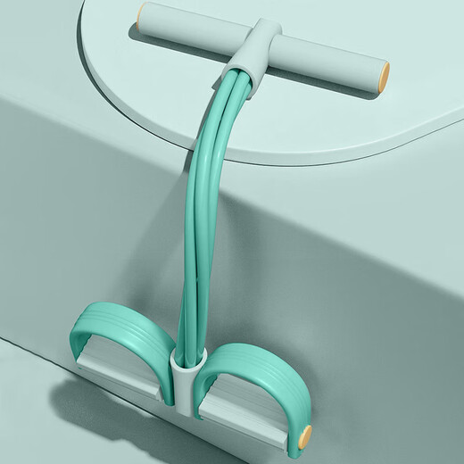 Duweck pedal tensioner elastic rope home Pilates fitness sit-ups auxiliary abdominal extension belt thickened 8 tubes green